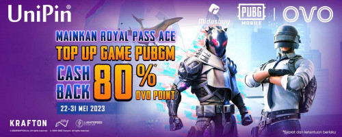 Top Up UC PUBGM Pakai OVO Cashback 80% OVO Points & Mainkan Royal Pass Ace!